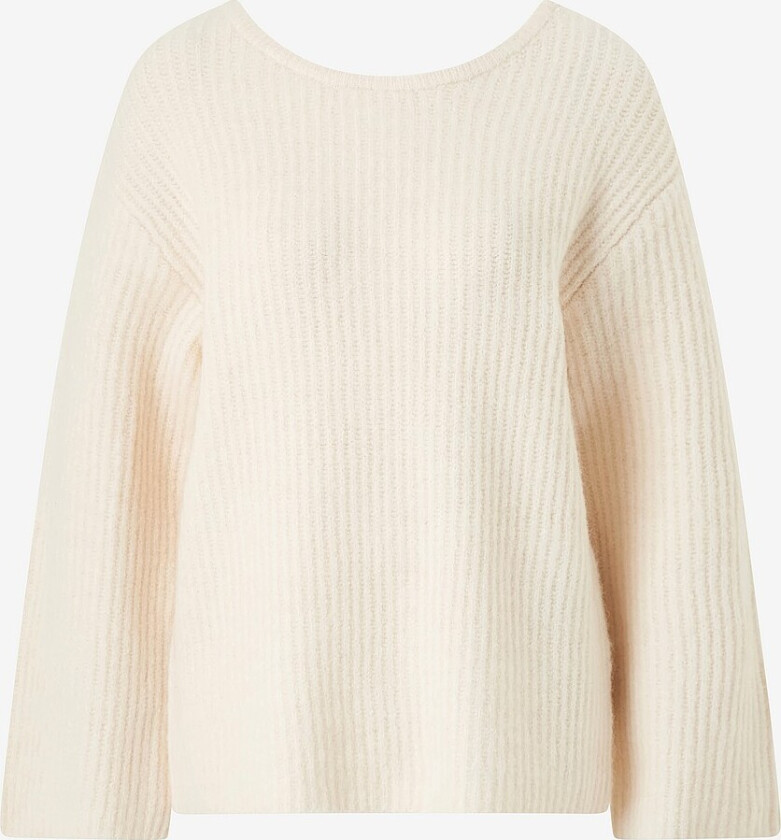 Genser Knitted Bow Sweater - Beige