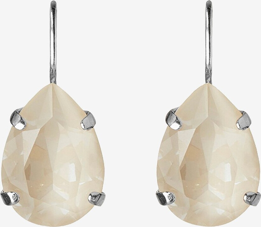 Øredobber Mini Drop Clasp Earrings Rhodium - Messing