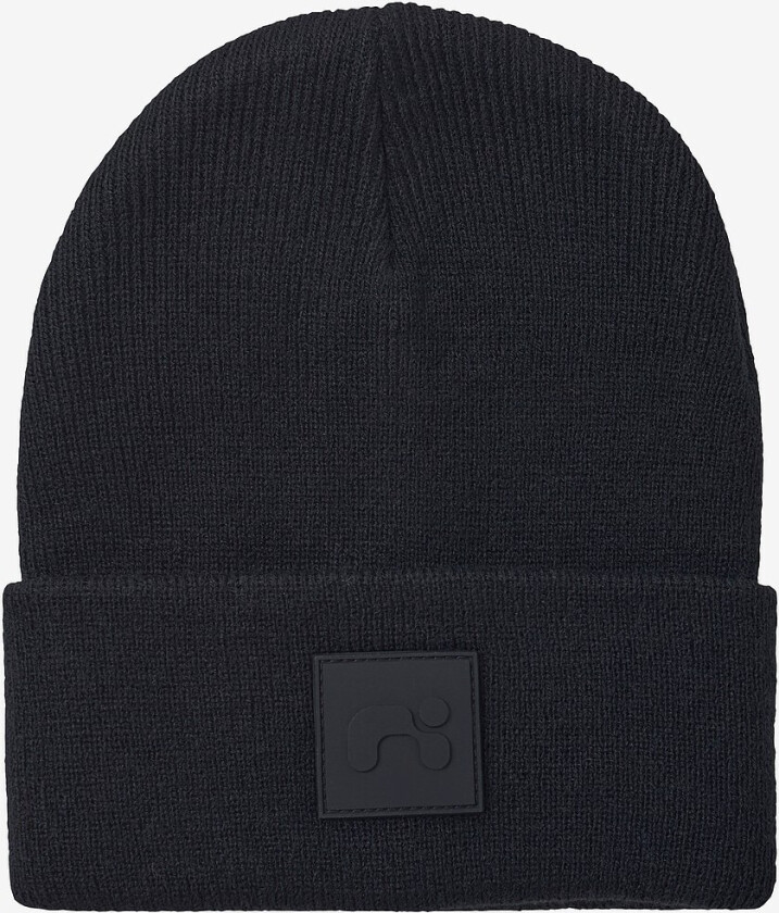 Lue nmnMalik Knit Beanie Badge - Svart