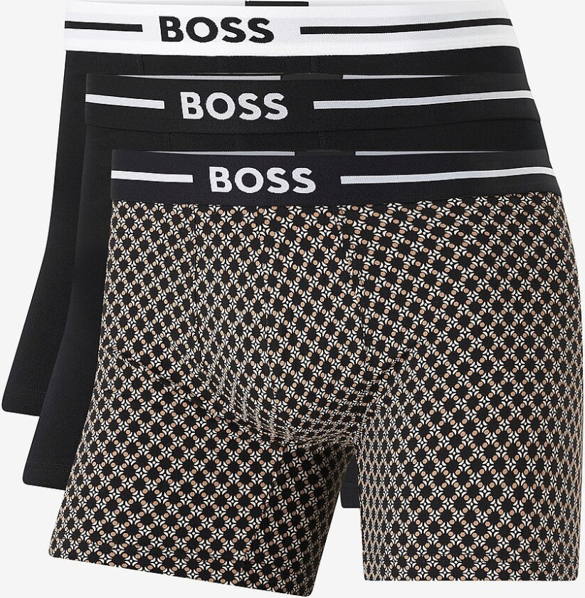 Boksershorts Cotton Stretch 3-pakning - Svart