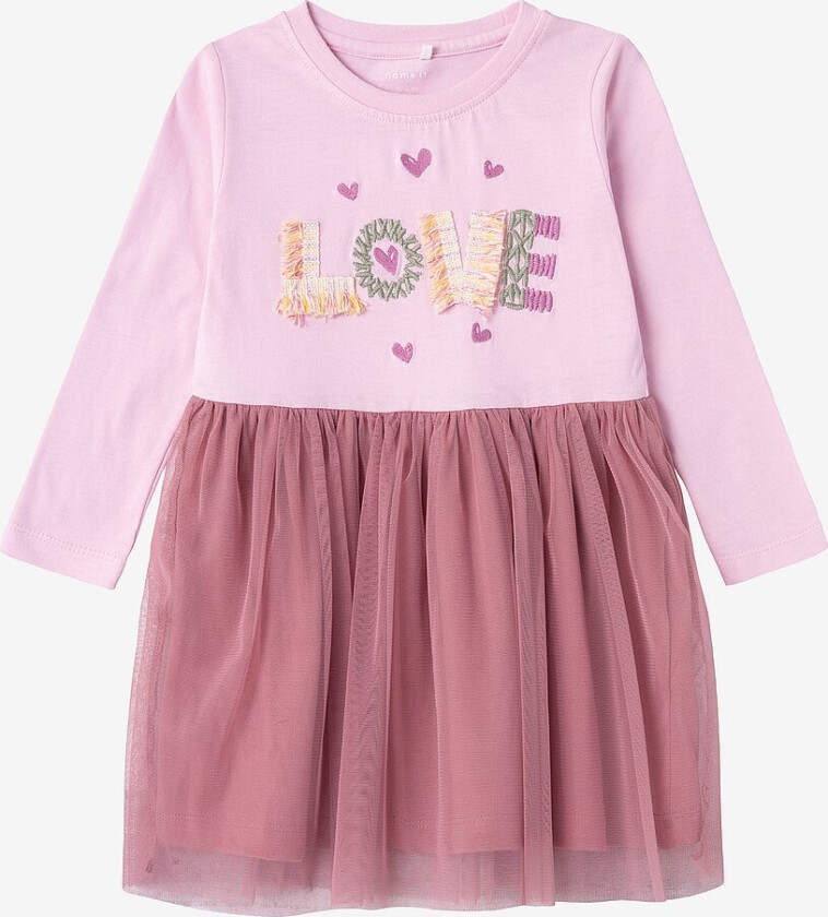 Kjole nmfOhfelia LS Dress Box - Rosa