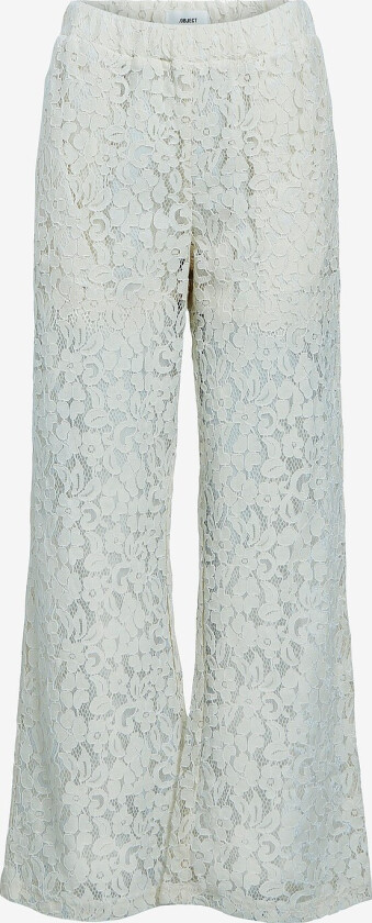 Blondebukser objRitta LO MW Pants E SS Fair - Beige