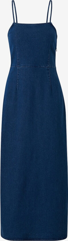 Maxikjole vmIsla SL Long Slim Slit Dnm Dress - Blå