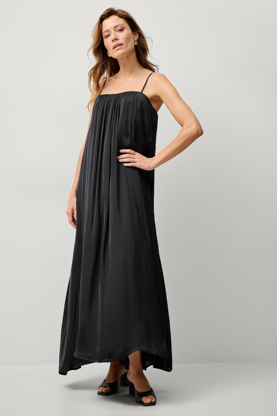 Maxikjole Flowy Maxi Dress - Svart