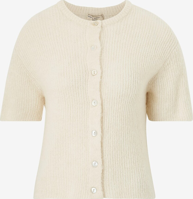 Topp Short Sleeve Knitted Cardigan - Hvit
