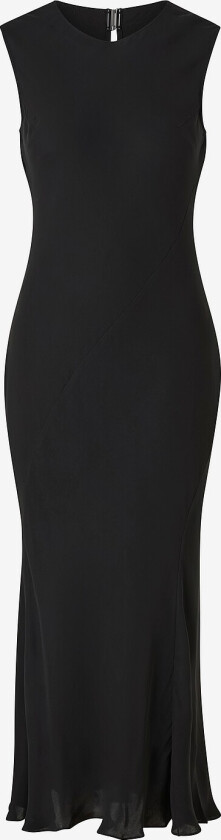 Maxikjole Fluid Crepe Fit & Flare Dress - Svart