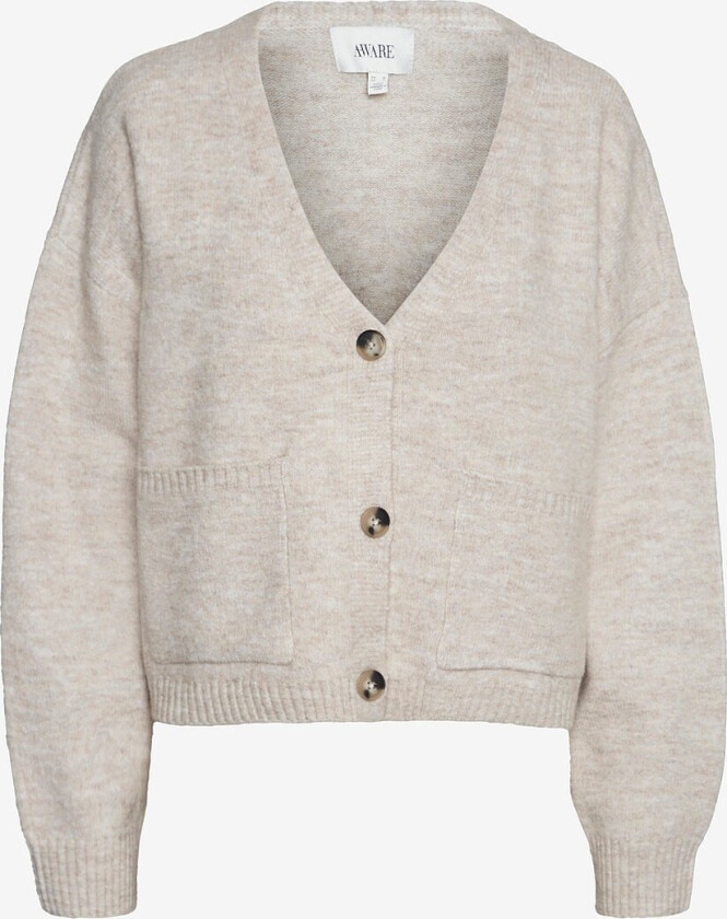 Kardigan vmGemma LS V-neck Knit Cardigan - Beige