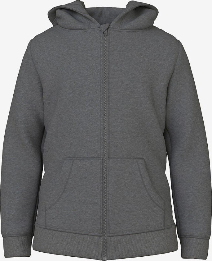 Hettegenser nkmneSweat Card W Hood Bru - Grå