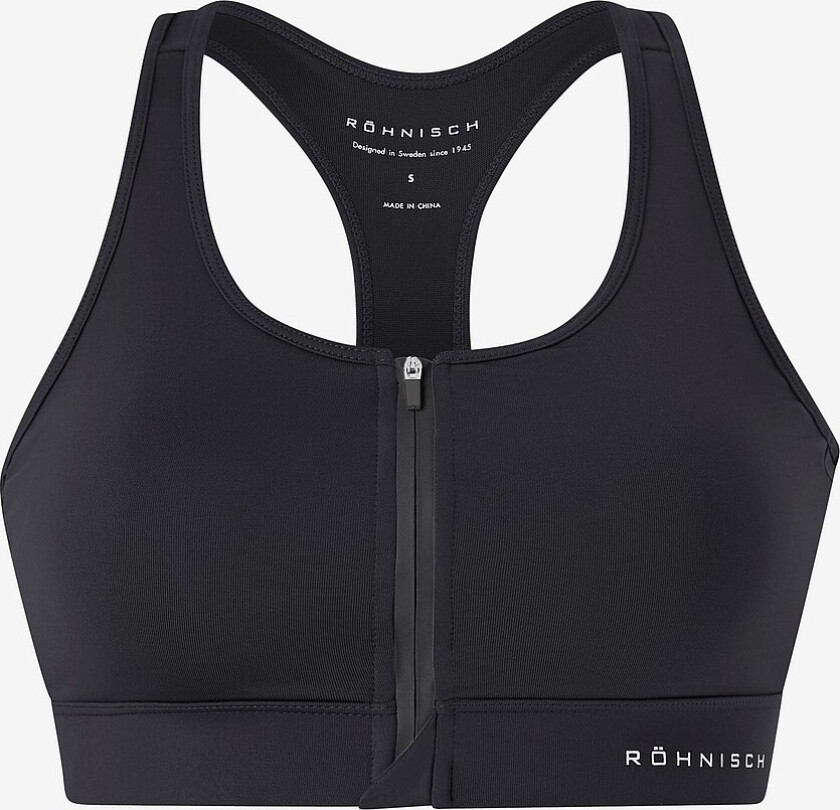 Sports-BH Essential Zip Sportsbra - Svart