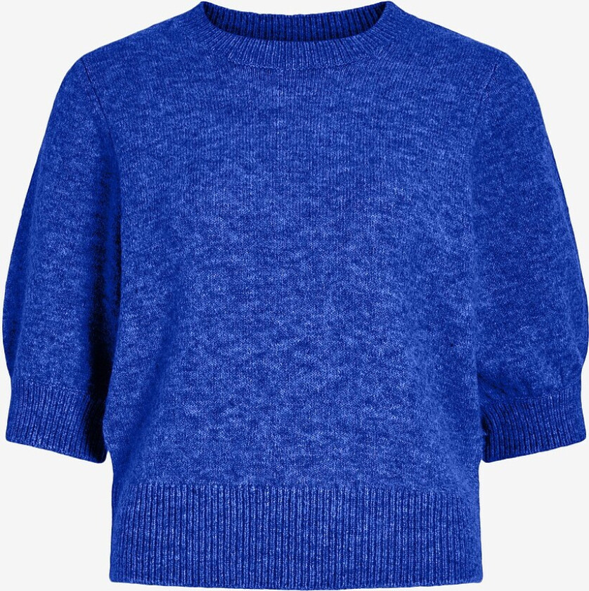 Topp viEllie O-neck Balloon 3/4 Knit Top - Blå