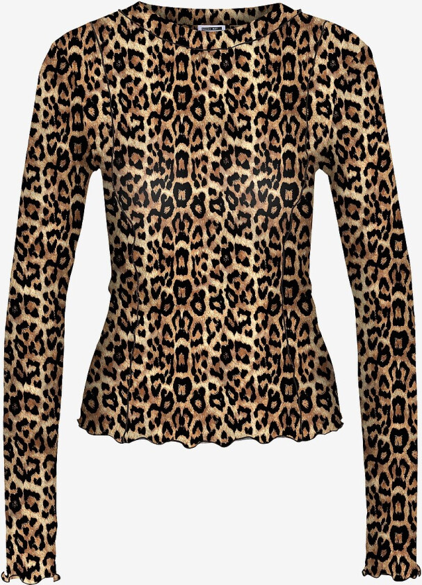 Topp nmElif L/S O-neck Top Vip Curve - Brun