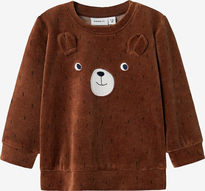 Collegegenser nbnNalwin LS Velour - Brun