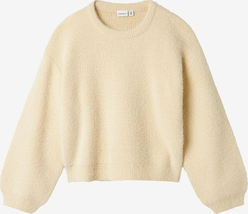 Bilde av Genser nkfNikaline LS Short Knit - Beige