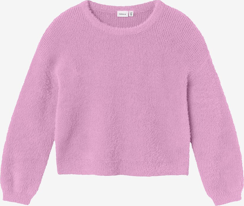 Genser nkfNikaline LS Short Knit - Lilla