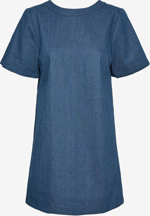 Kjole pcDove SS O-neck Bow Short Dress - Blå