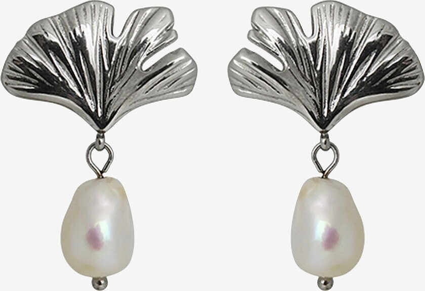 Øredobber Ginko Pearl Earrings - Sølv