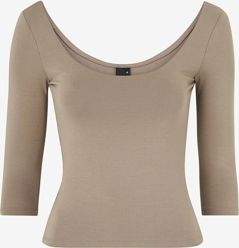 Topp Soft Touch Scoop Neck Top - Beige