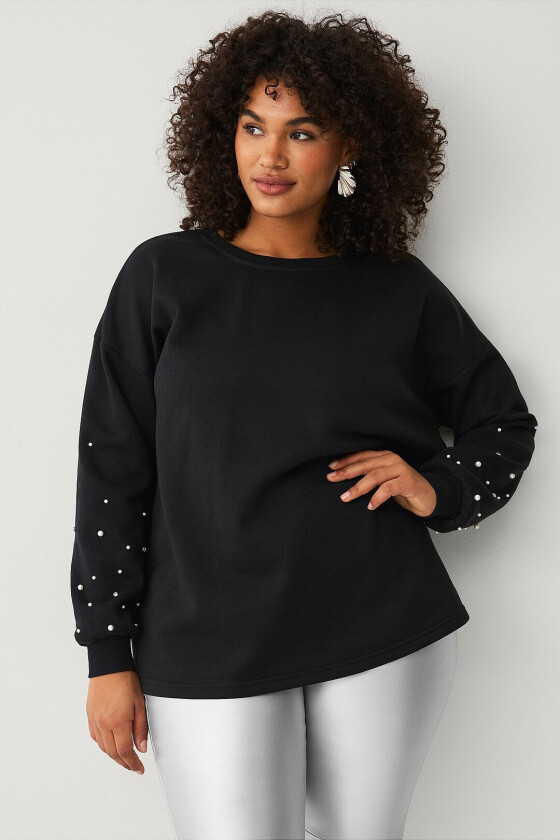 Collegegenser vMarissa L/S Sweat - Svart