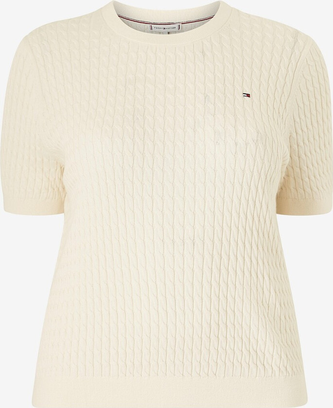 Genser Crv CO Cable C-NK SS - Hvit