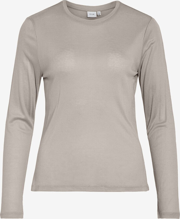 Topp viAlexia O-neck L/S Top - Grå