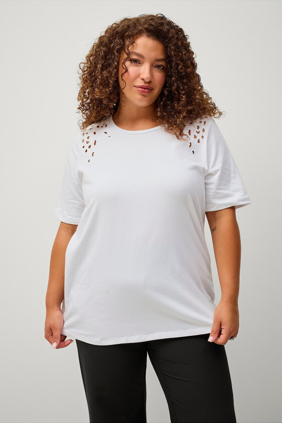 Topp vPolly S/S T-shirt - Hvit