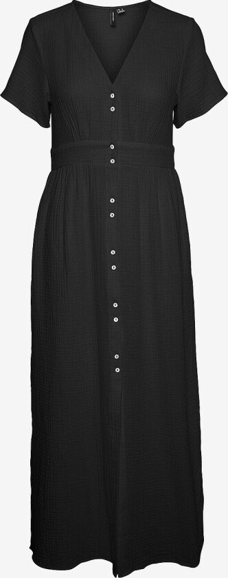 Maxikjole vmNatali SS Ankle Dress Wvn - Svart