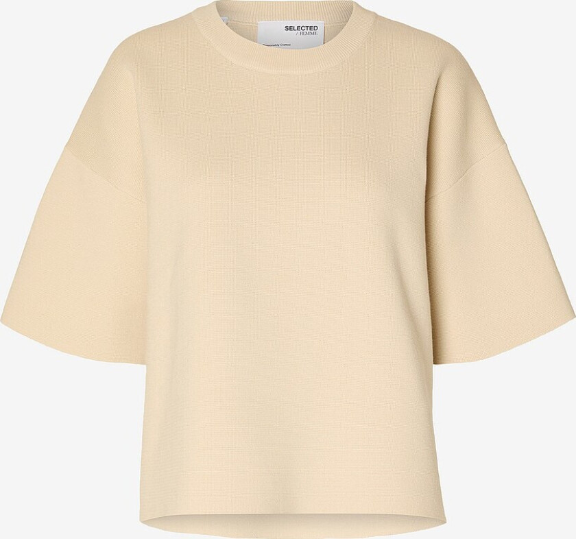 Genser slfLiva 2/4 Knit O-neck - Beige