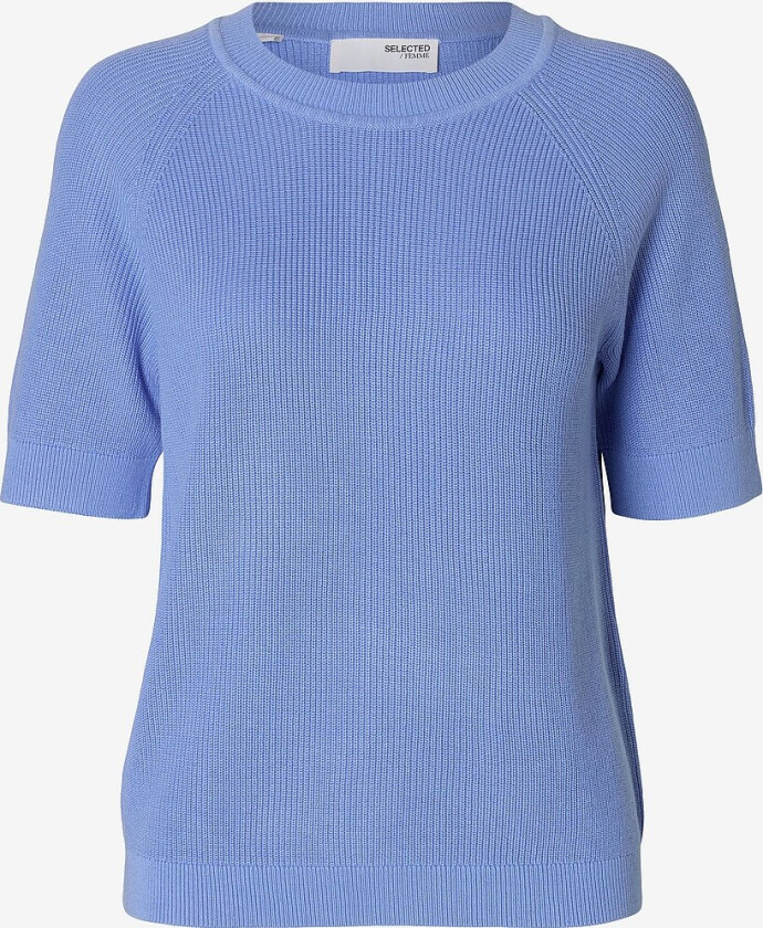 Genser slfElinna New SS Knit Top - Blå