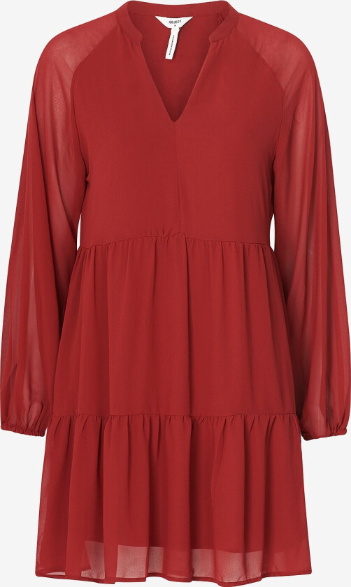 Kjole objMila Gia L/S Dress - Rød