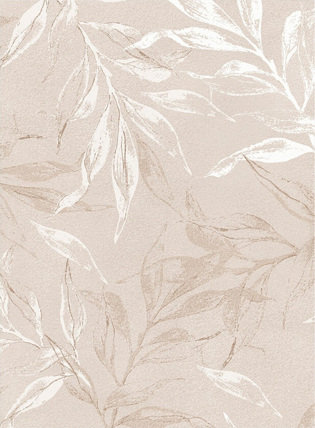 Poster White Leaves 2 - Beige