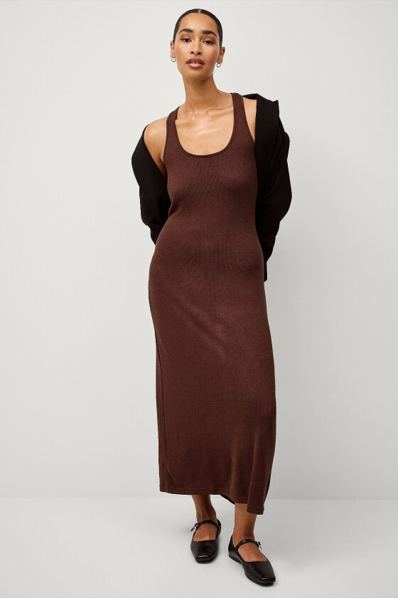 Maxikjole Dress Mint - Brun