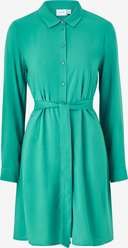 Skjortekjole viPaya L/S Shirt Dress - Grønn