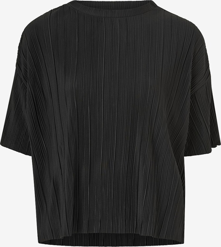 Topp onlRavenna S/S Plisse Top Jrs - Svart
