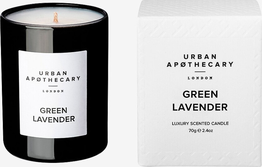 Luxury Candle Green Lavender - Hvit