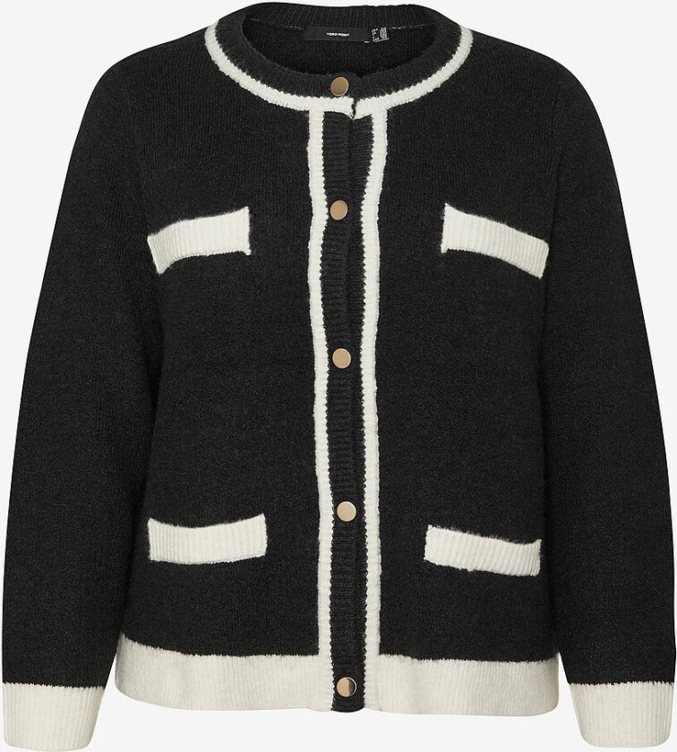 Kardigan vmcRania LS O-neck - Svart