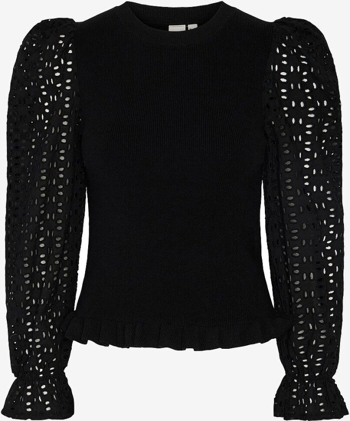 Topp yasHolli LS Knit Pullover Noos - Svart