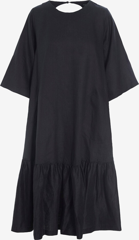 Kjole i lin Dress - Svart