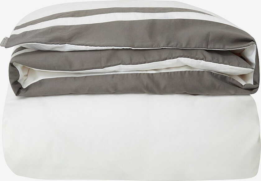 Dynetrekk Hotel Sateen Contrast Duvet Cover - Hvit