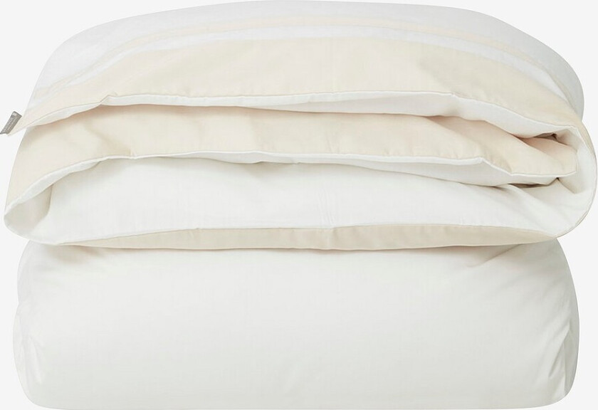 Dynetrekk Hotel Sateen Contrast Duvet Cover - Hvit