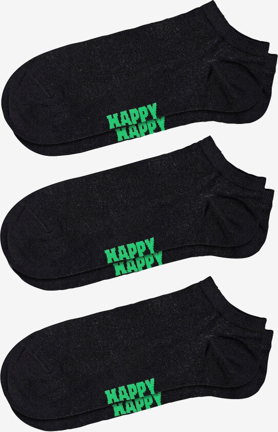 Ankelsokker Solid Low Socks 3-pakning - Svart