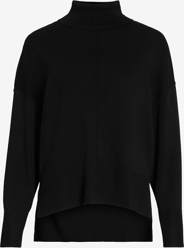 Genser viOstria Rollneck L/S Knit Top - Svart