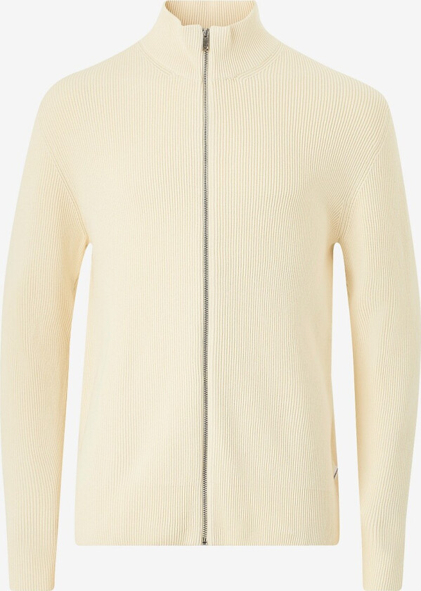 Kardigan Knitted Zip - Hvit