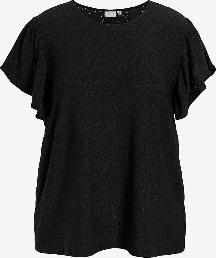 Topp viKawa O-neck S/S Top/cur - Svart