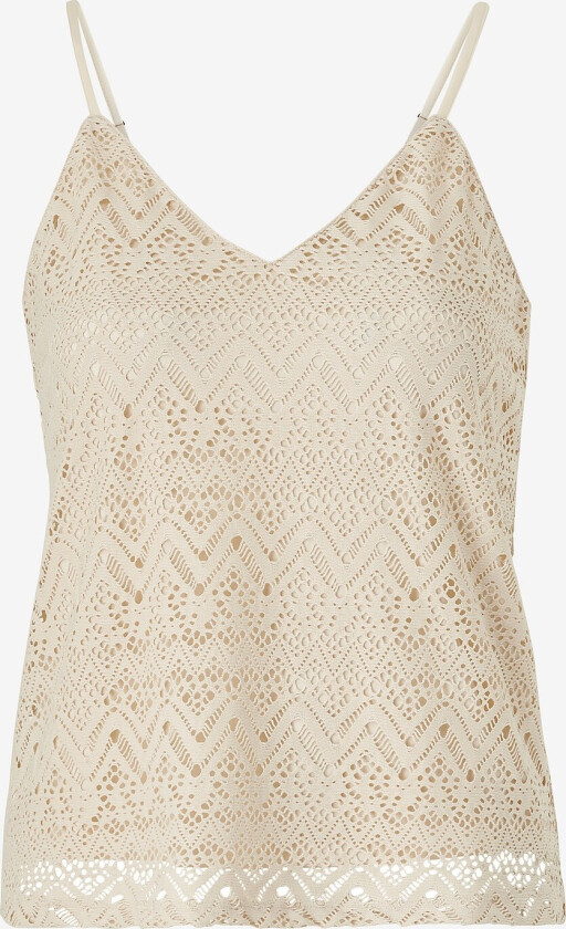 Topp vmMaya V-neck Singlet Top Jrs Spe - Beige