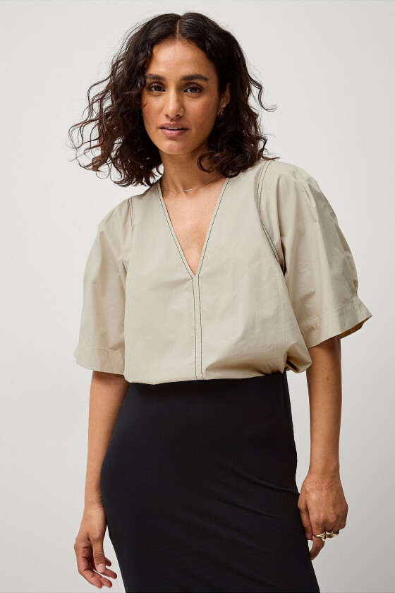 Topp Larkini Blouse - Beige