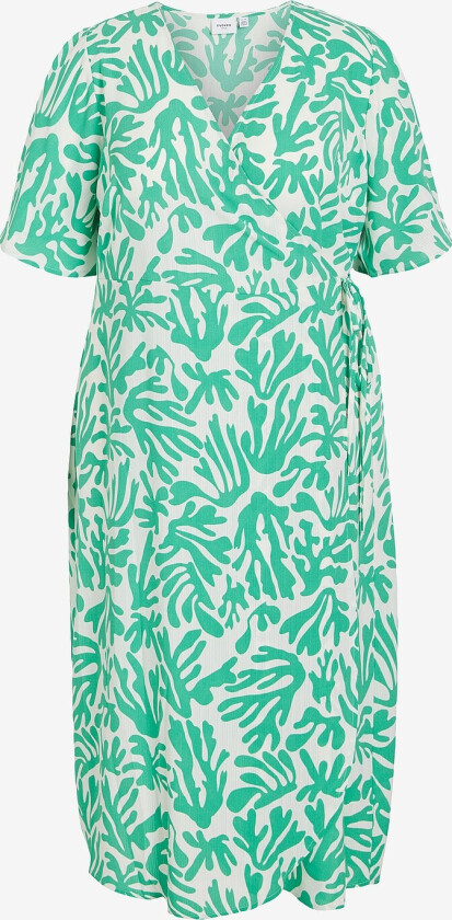 Omslagskjole viHenna S/S V-neck Wrap Dress - Grønn