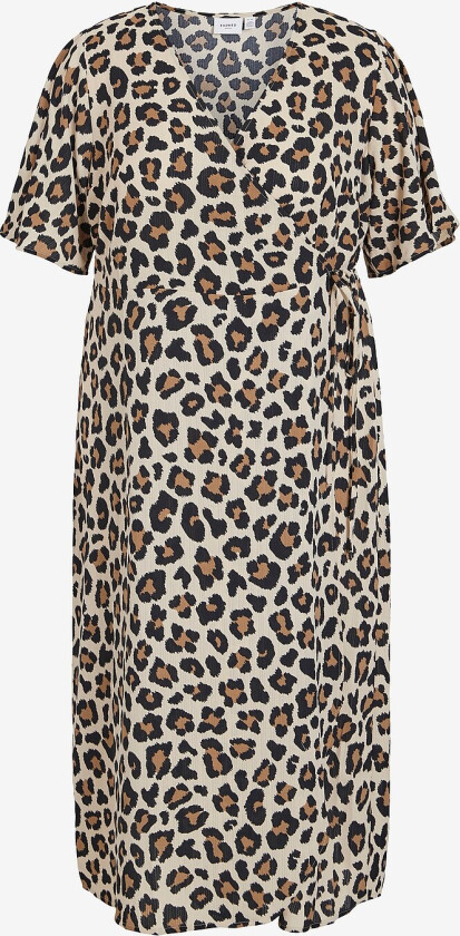 Omslagskjole viHenna S/S V-neck Wrap Dress - Svart