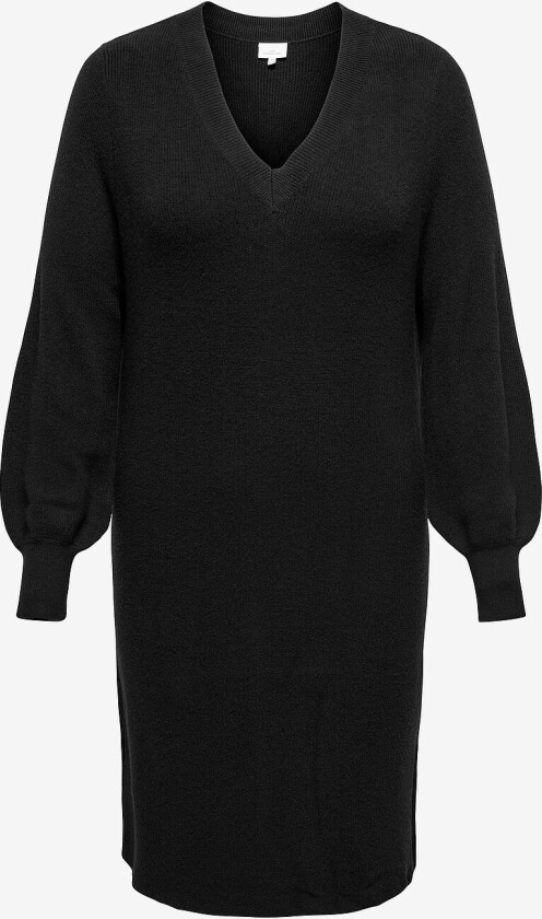 Kjole carKatia LS V-neck Dress Knt - Svart