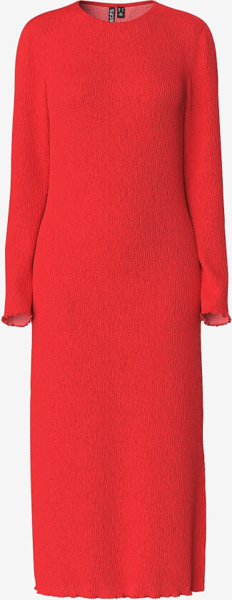 Kjole pcFlora LS Midi Dress Noos BC - Rød
