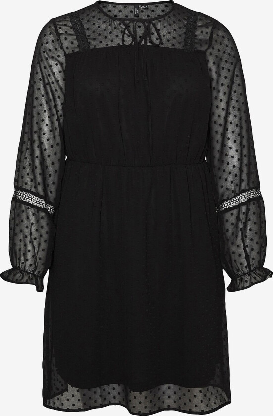 Kjole vmcLeah LS Short Lace Dress Wvn GA - Svart